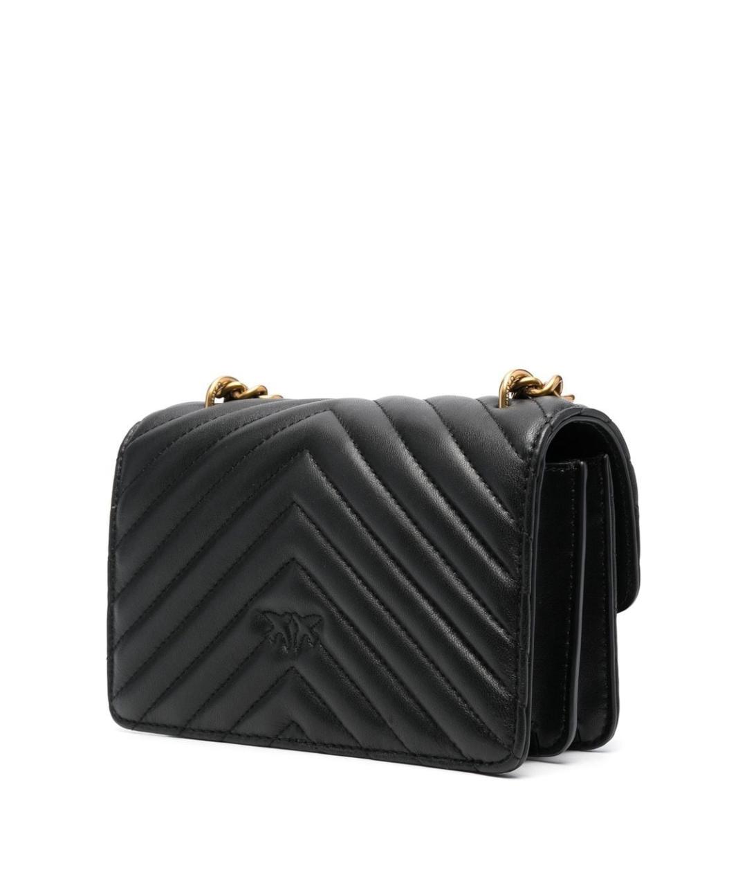 PINKO Черная кожаная сумка через плечо, фото 2