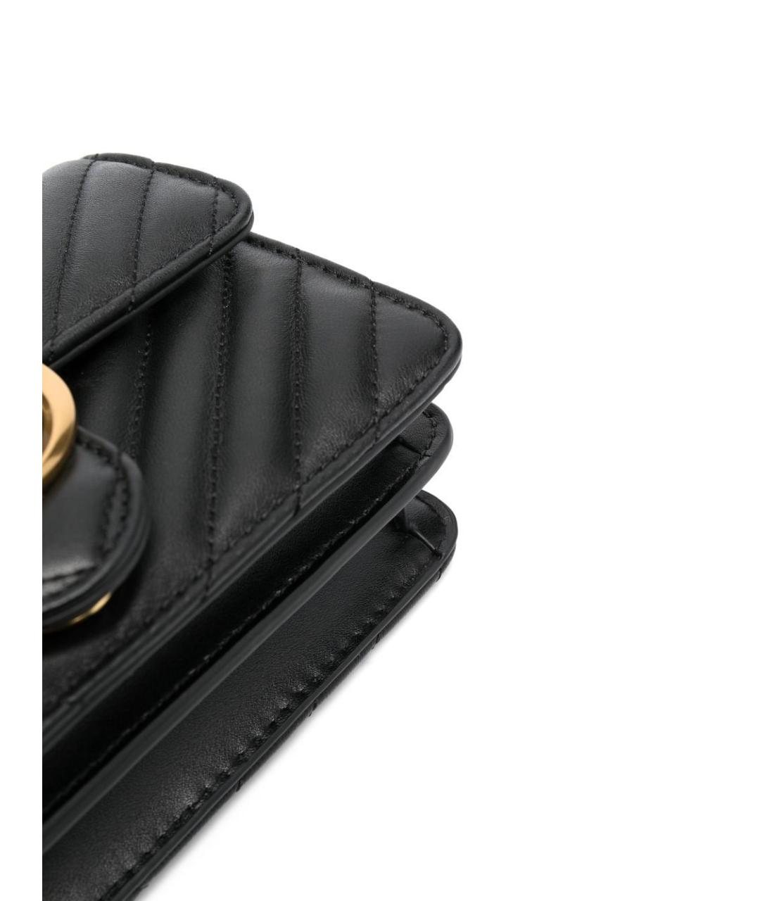 PINKO Черная кожаная сумка через плечо, фото 4