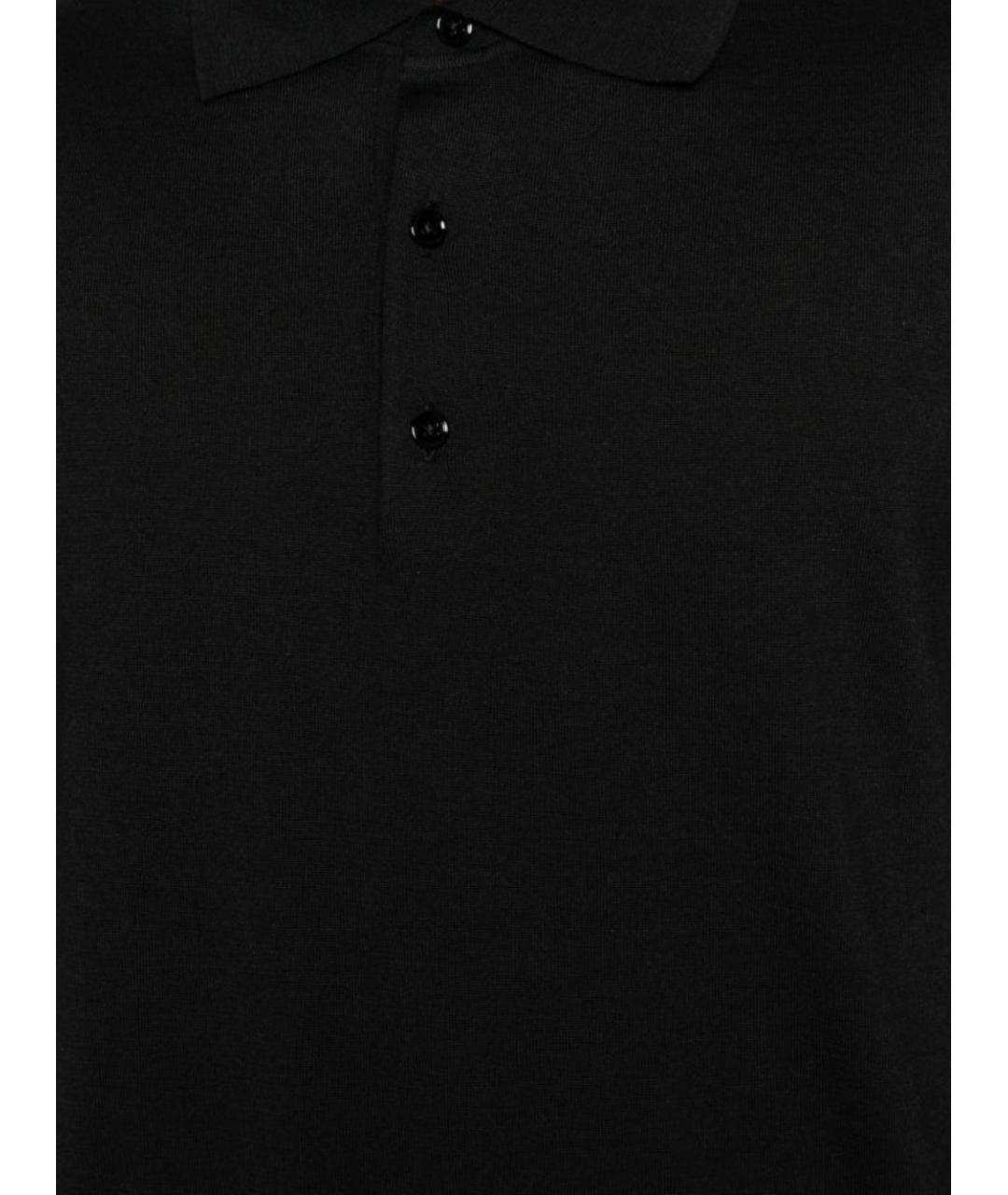TOM FORD Черное поло с коротким рукавом, фото 2