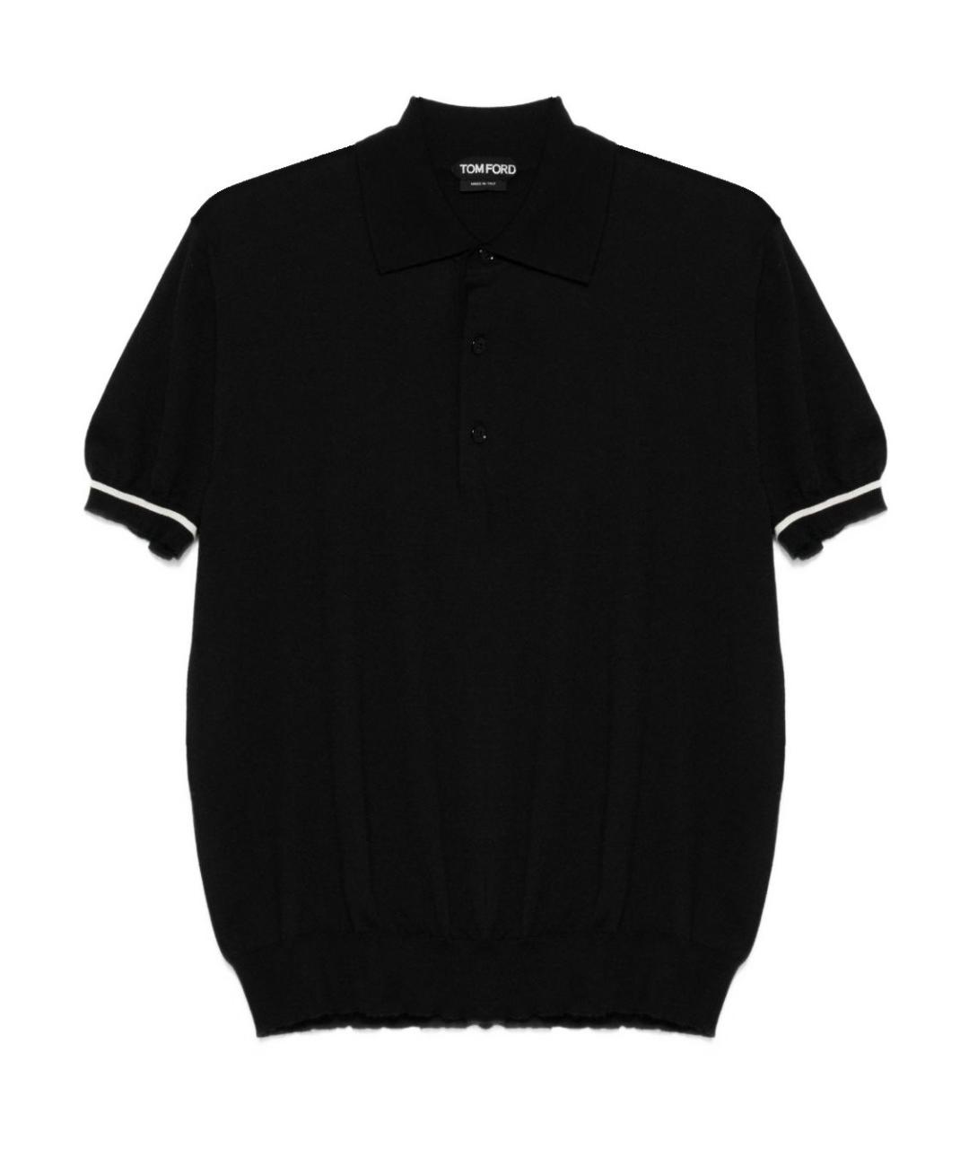 TOM FORD Черное поло с коротким рукавом, фото 1