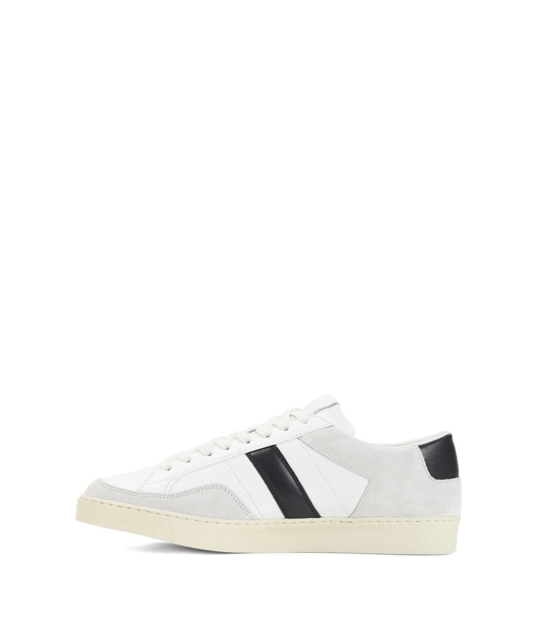 TOM FORD Белые кожаные низкие кроссовки / кеды, фото 3