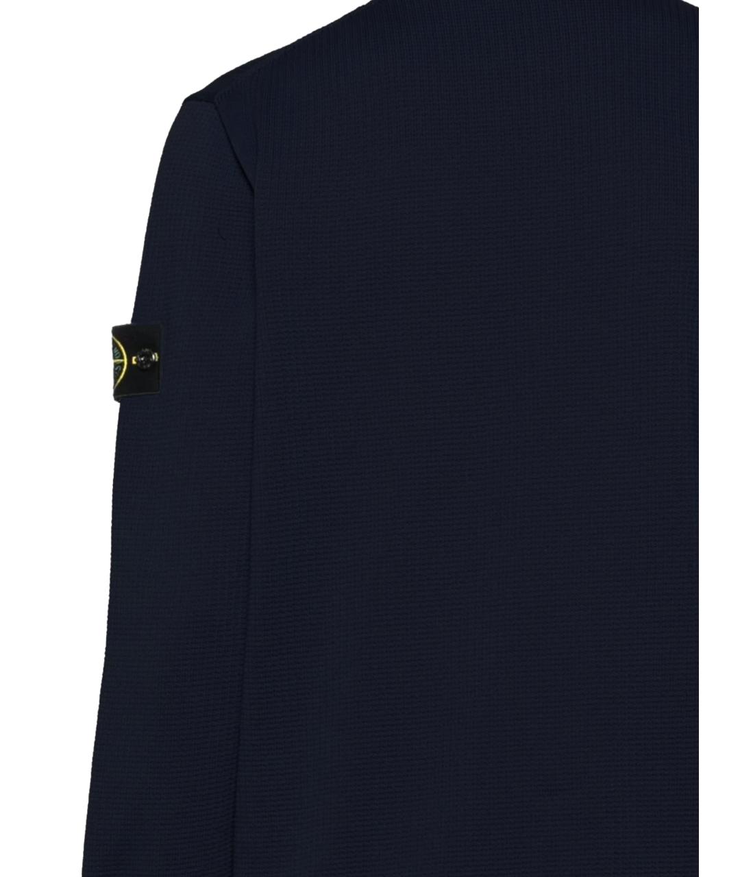 STONE ISLAND Темно-синий хлопковый джемпер / свитер, фото 3