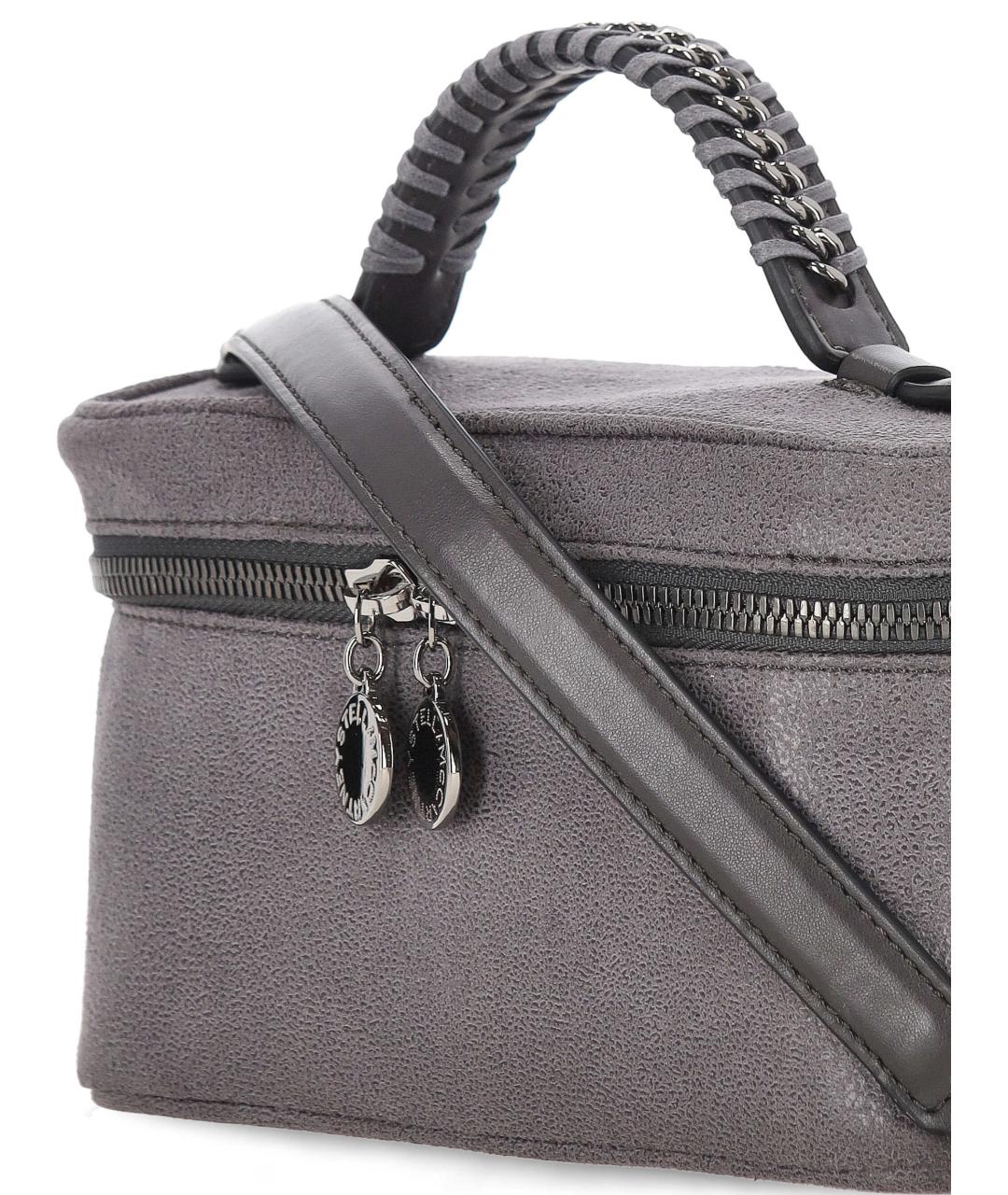 STELLA MCCARTNEY Серая сумка с короткими ручками из искусственной кожи, фото 4