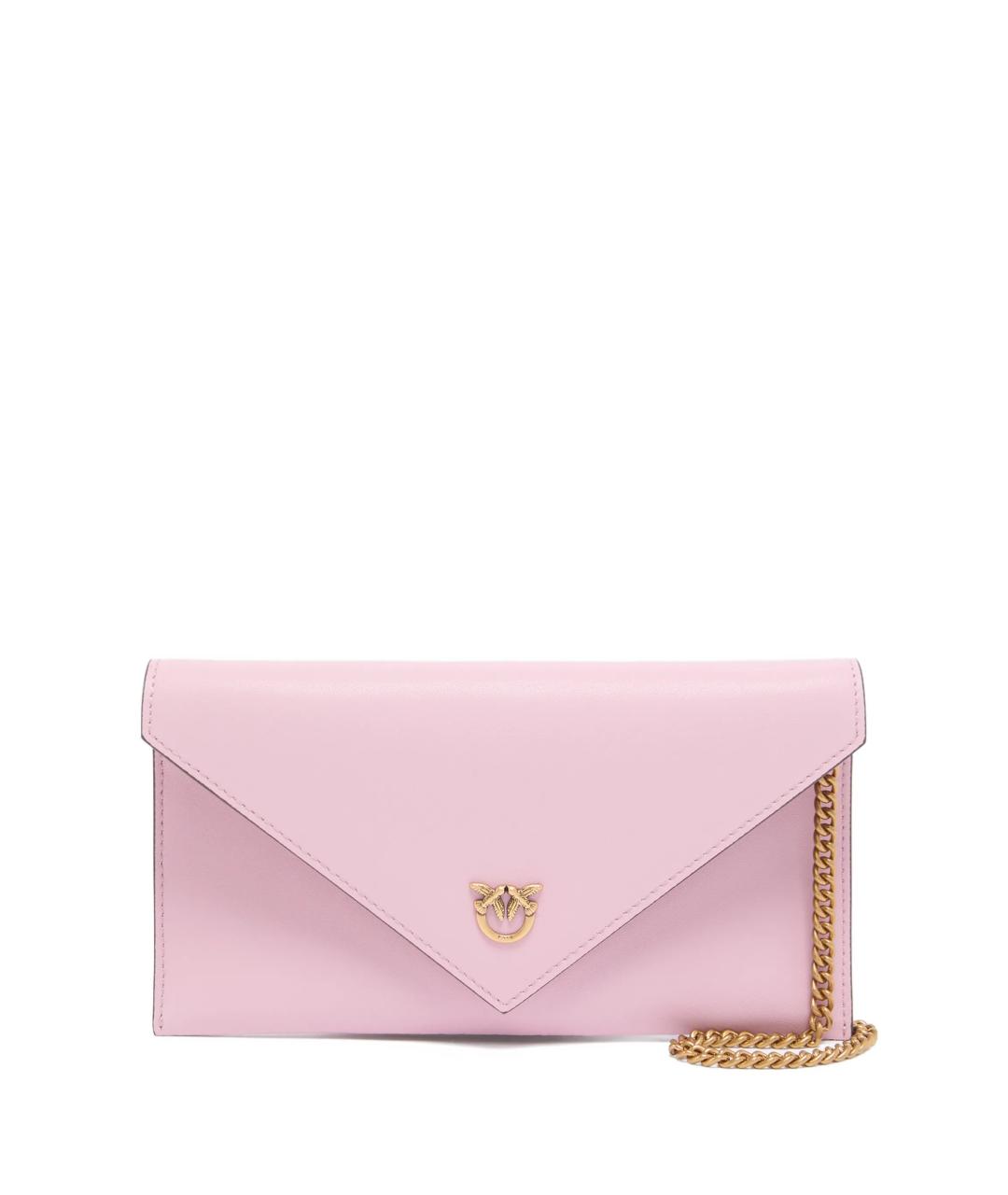 PINKO Розовая кожаная сумка с короткими ручками, фото 1