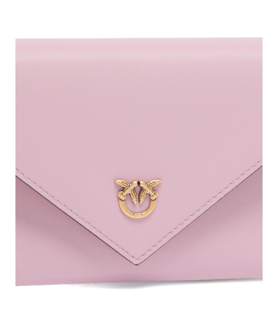 PINKO Розовая кожаная сумка с короткими ручками, фото 3