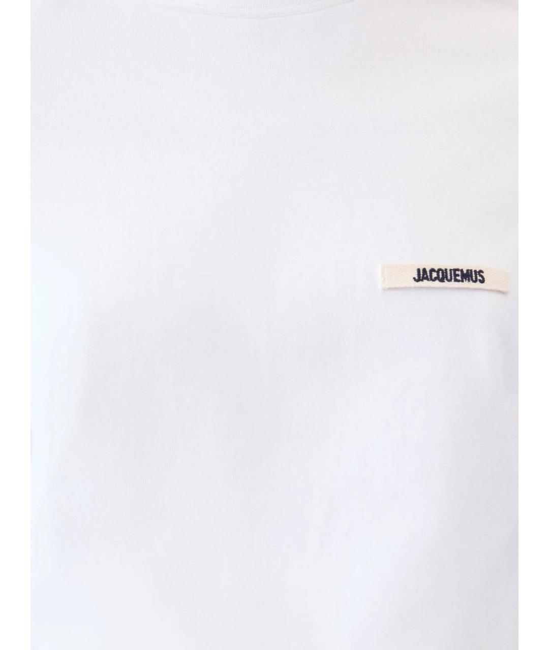 JACQUEMUS Белая хлопковая футболка, фото 2