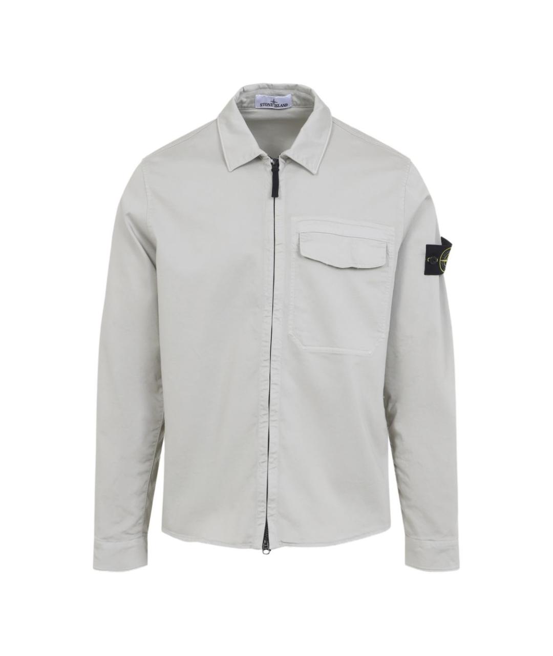 STONE ISLAND Серая хлопковая кэжуал рубашка, фото 1