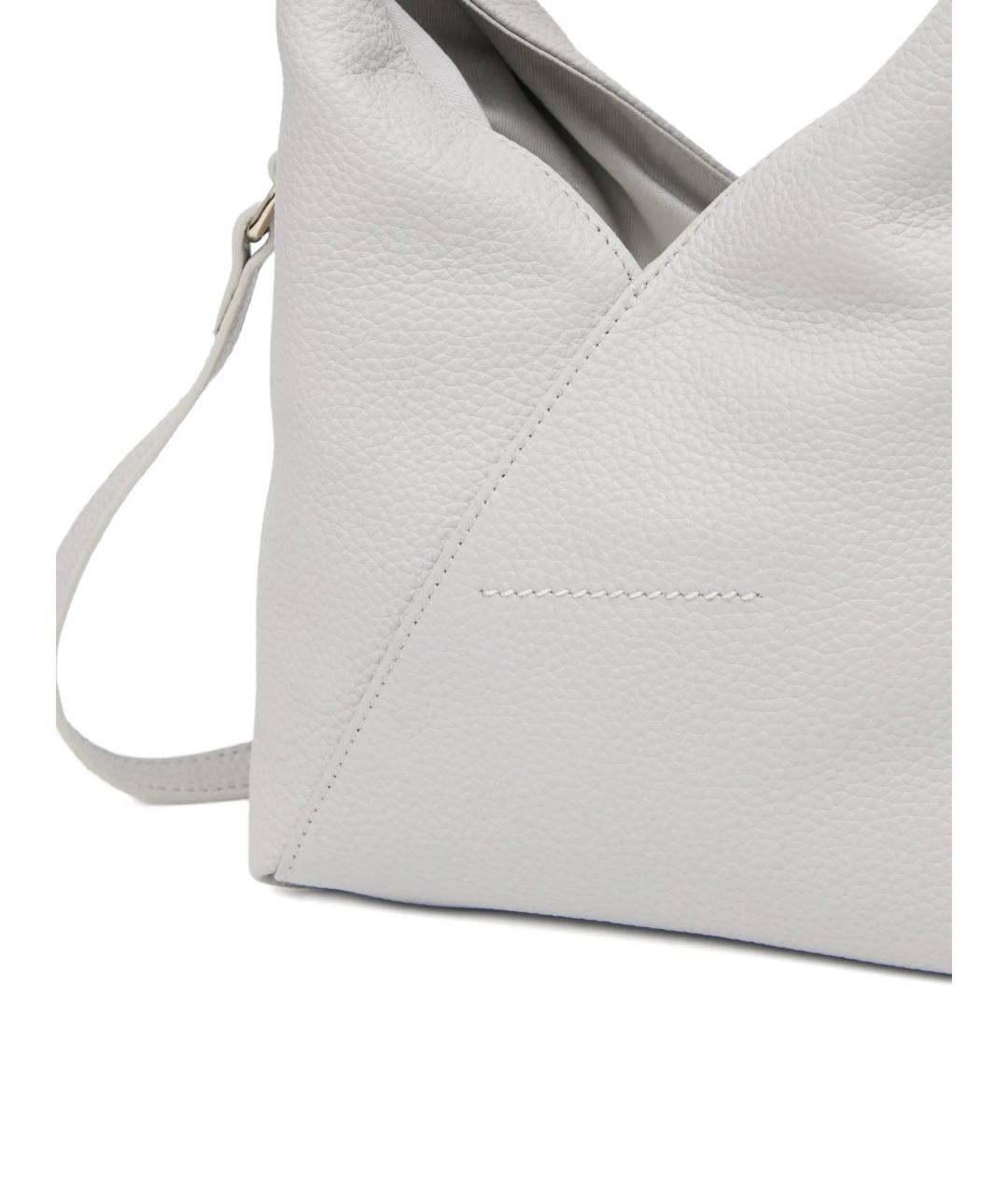 MM6 MAISON MARGIELA Серая кожаная сумка через плечо, фото 4