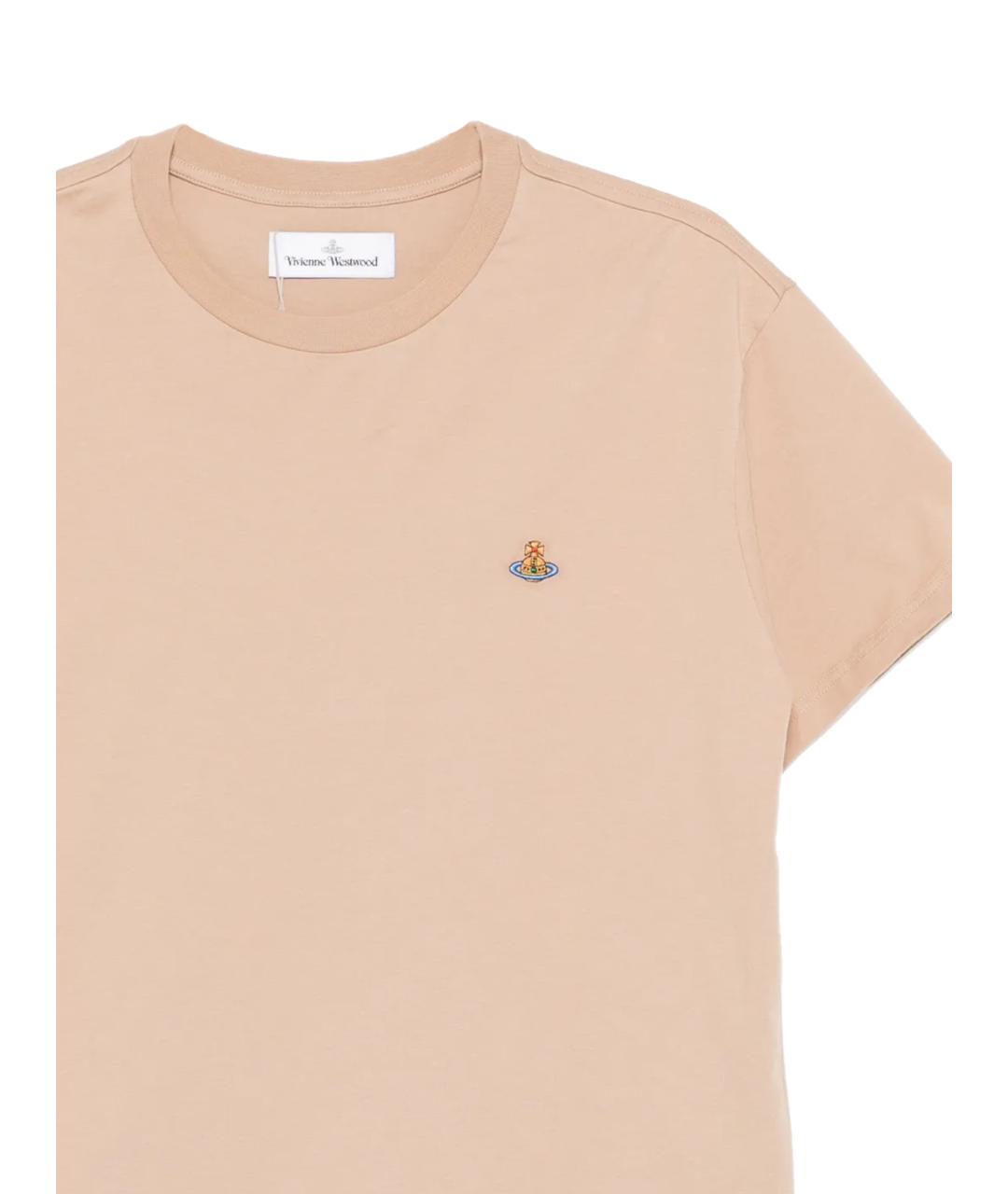 VIVIENNE WESTWOOD Бежевая хлопковая футболка, фото 2
