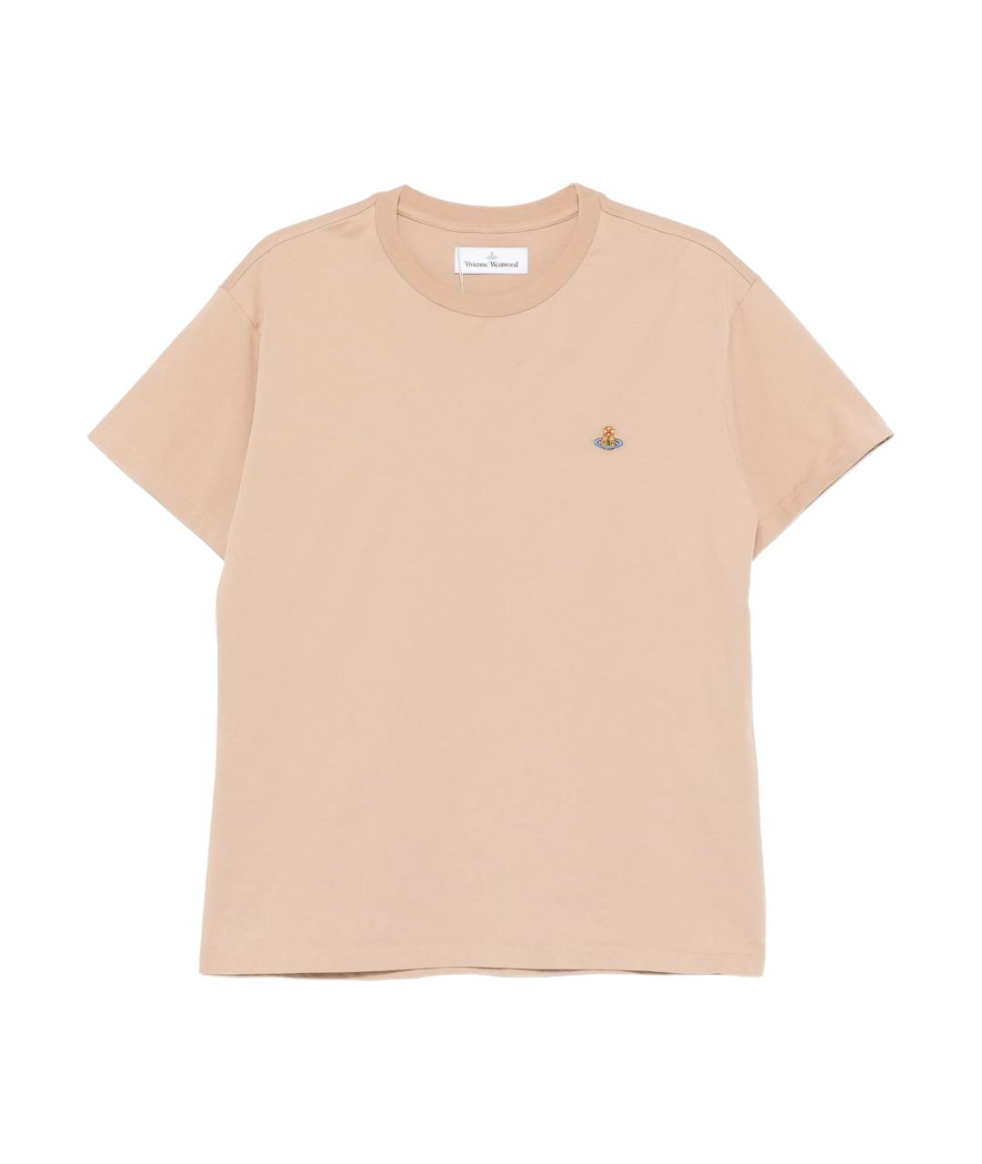 VIVIENNE WESTWOOD Бежевая хлопковая футболка, фото 1