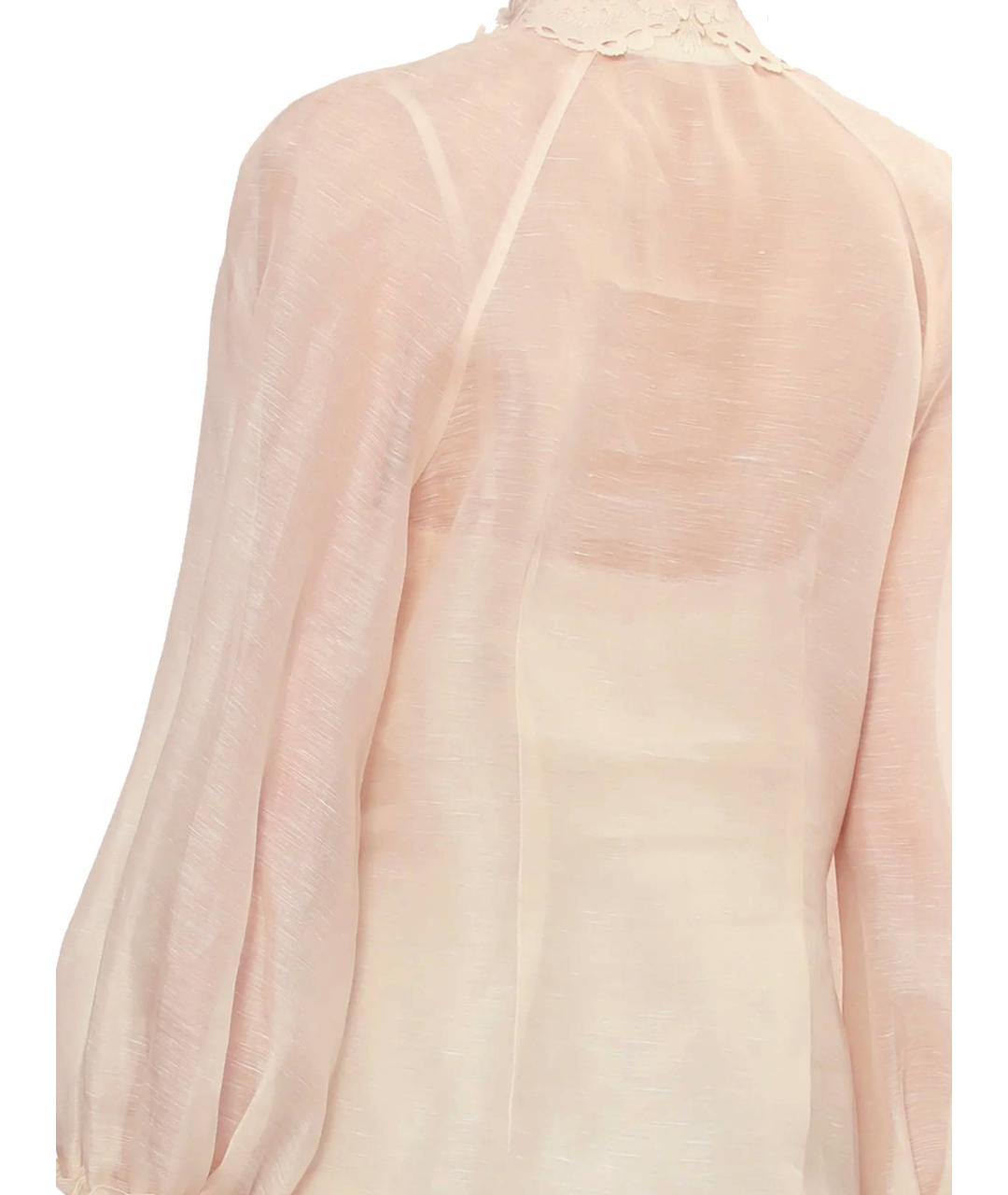 ZIMMERMANN Розовая льняная рубашка, фото 3