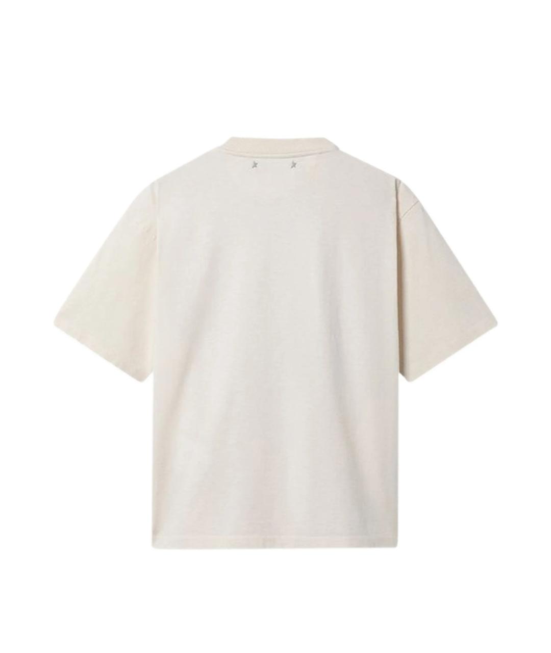 GOLDEN GOOSE DELUXE BRAND Белая хлопковая футболка, фото 3