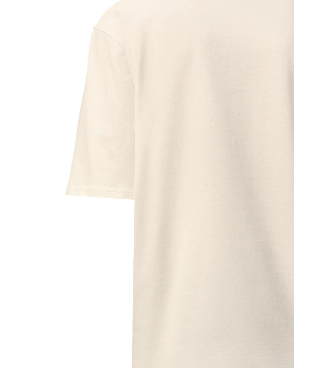 Ami Paris Бежевая хлопковая футболка, фото 3