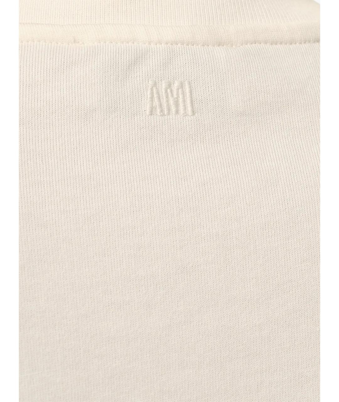 Ami Paris Бежевая хлопковая футболка, фото 4