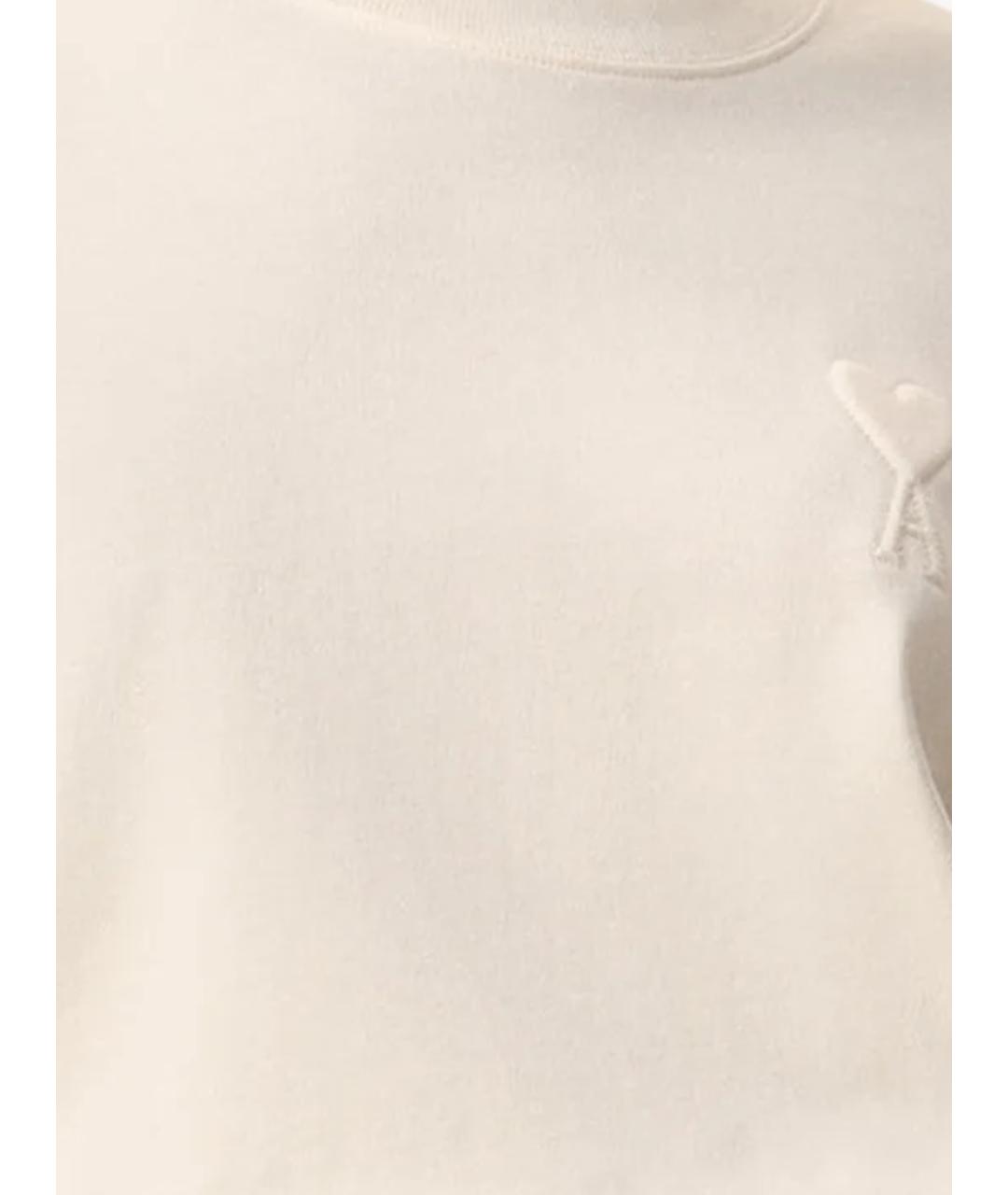 Ami Paris Бежевая хлопковая футболка, фото 2