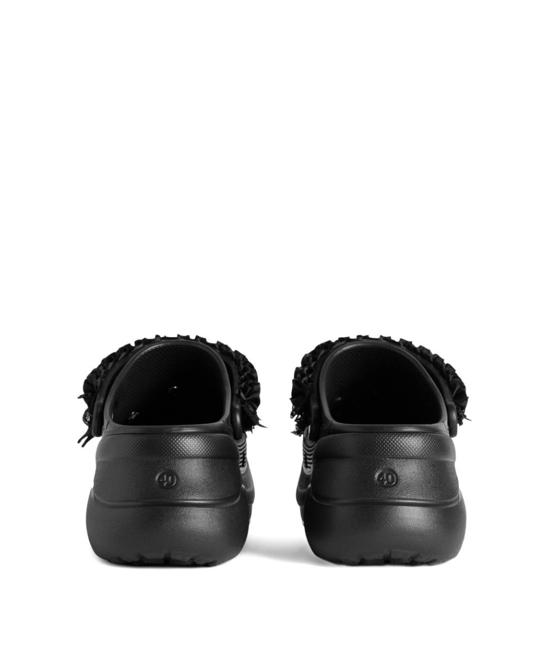 BALENCIAGA Черные резиновые сабо, фото 5