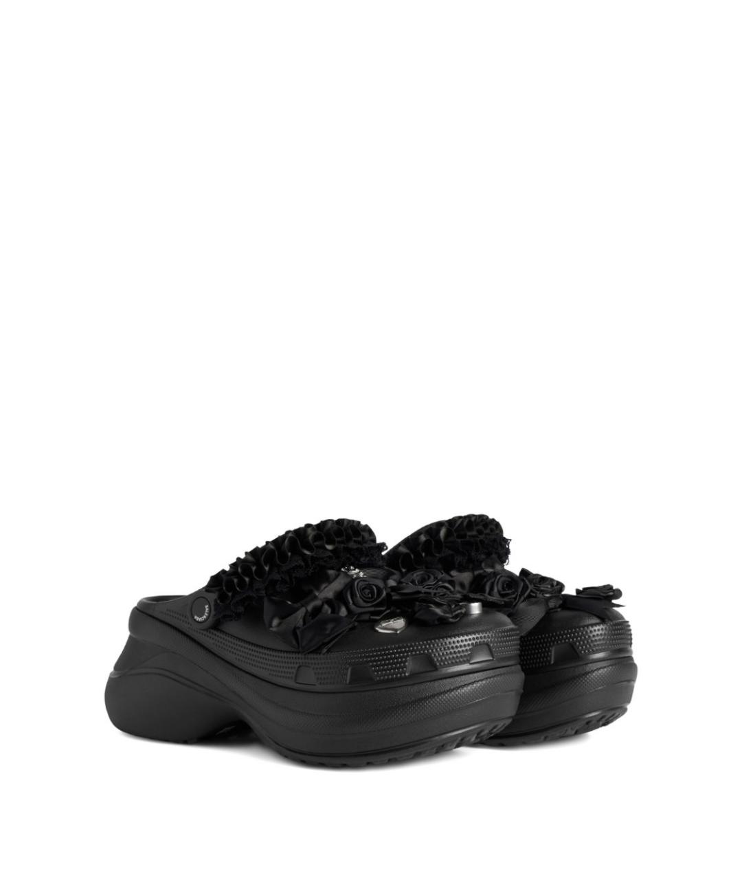 BALENCIAGA Черные резиновые сабо, фото 2