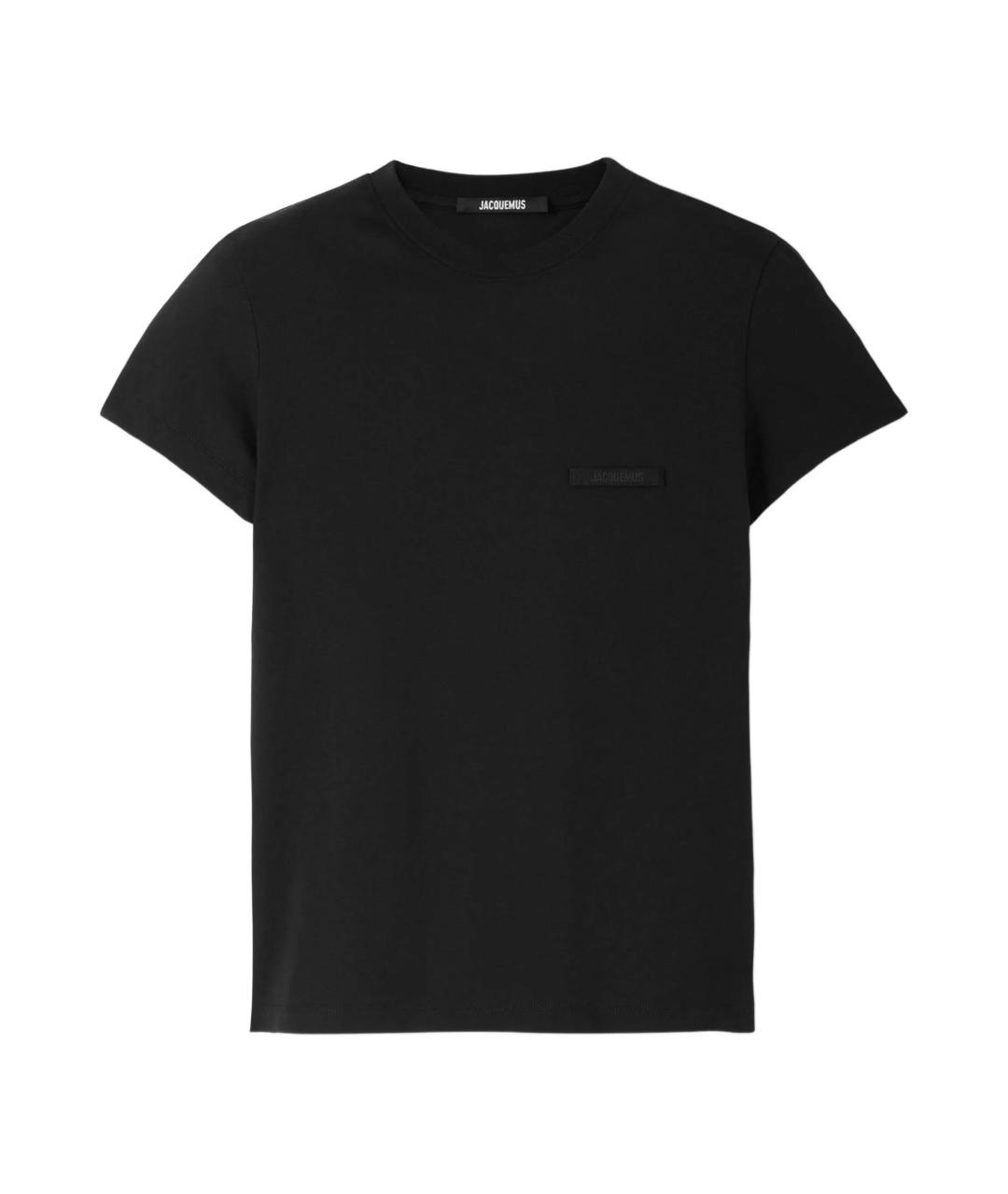 JACQUEMUS Черная хлопковая футболка, фото 1