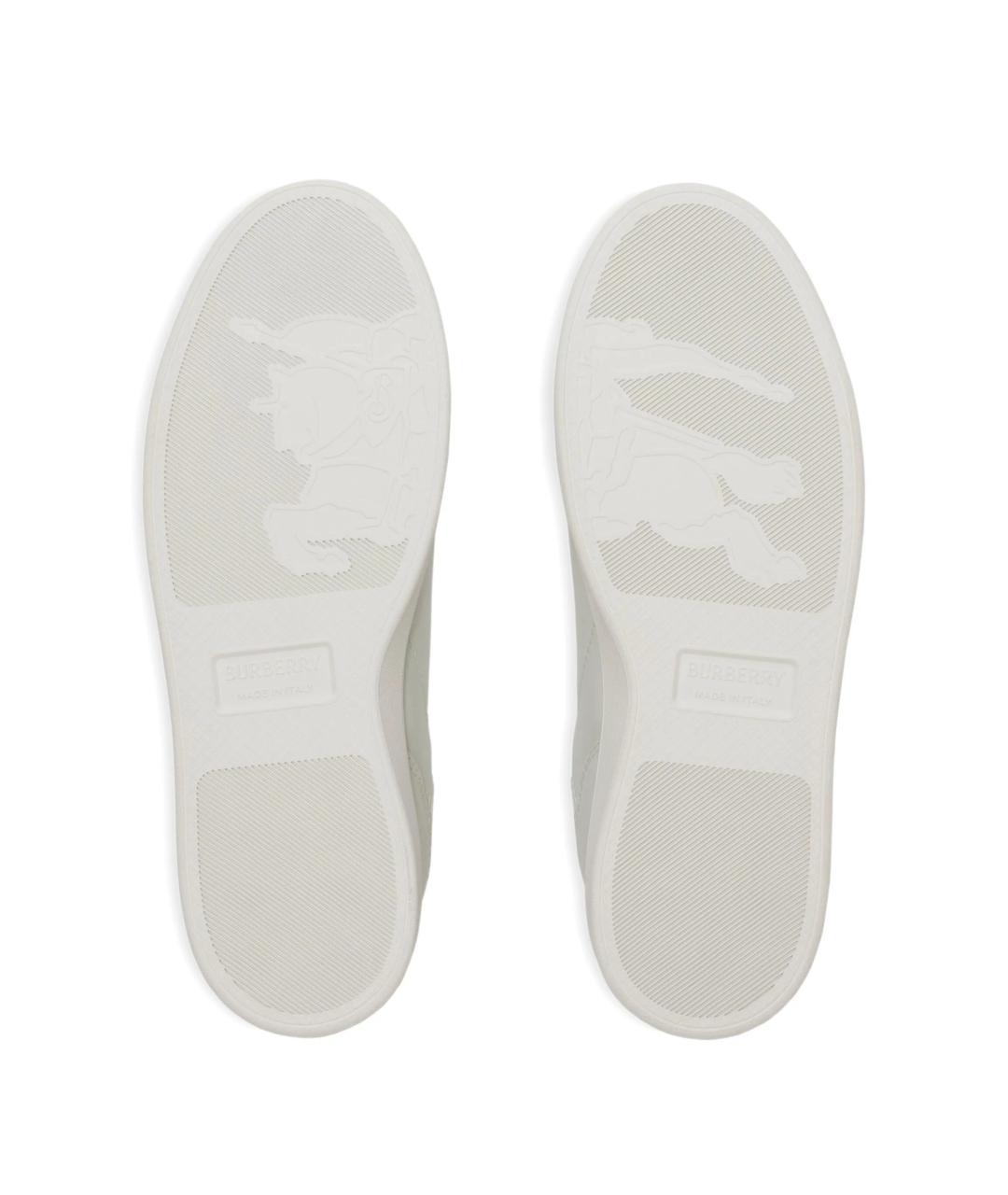 BURBERRY Белые кожаные кеды, фото 5