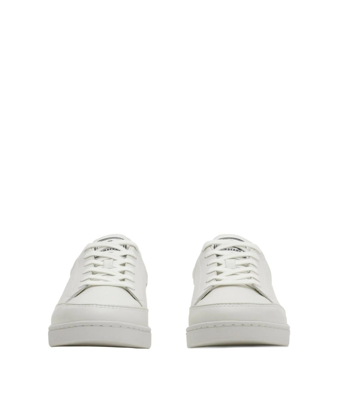 BURBERRY Белые кожаные кеды, фото 2