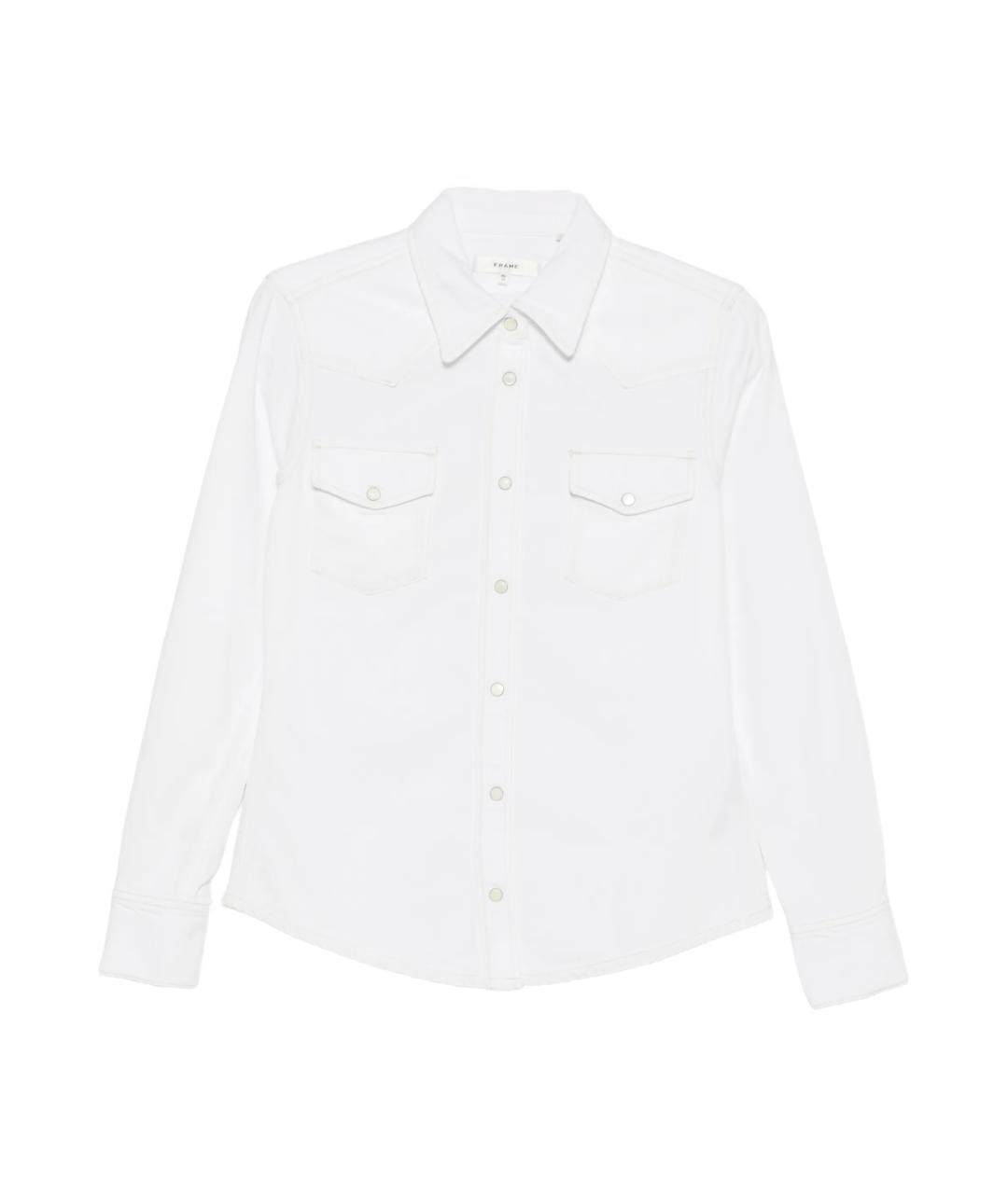 FRAME Белая хлопковая рубашка, фото 1