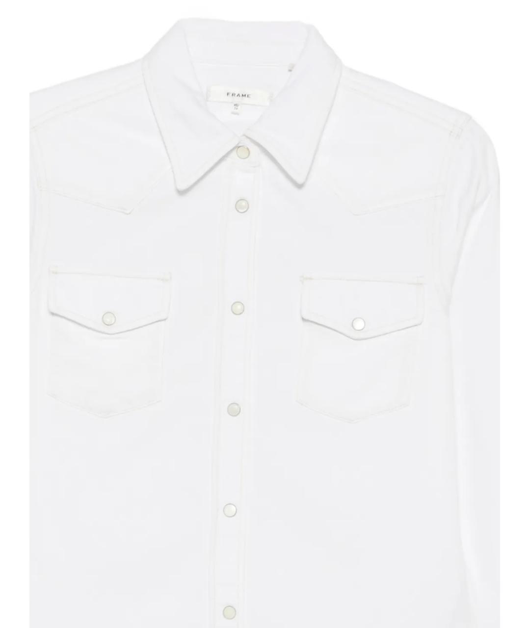 FRAME Белая хлопковая рубашка, фото 2