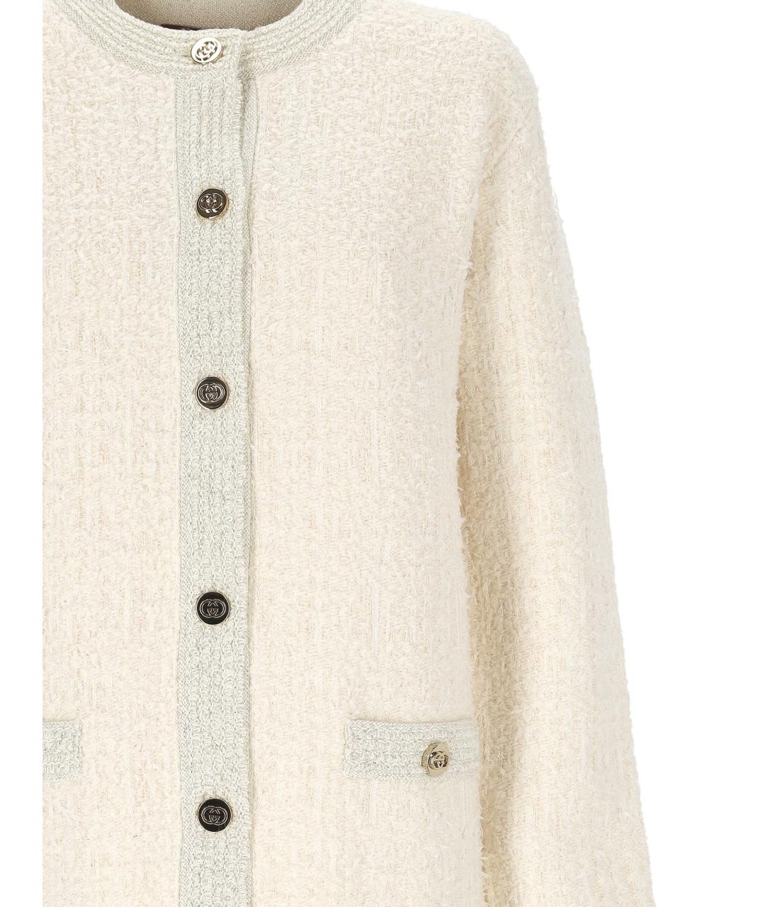 GUCCI Бежевый шерстяной кардиган, фото 2