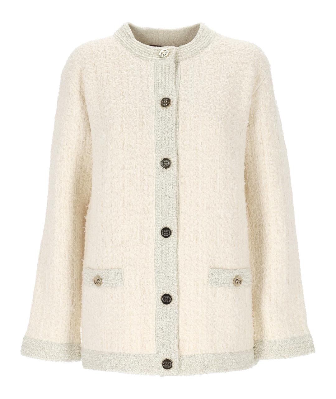 GUCCI Бежевый шерстяной кардиган, фото 1