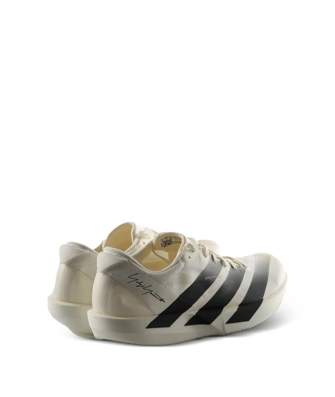 Y-3 Белые текстильные низкие кроссовки / кеды, фото 3