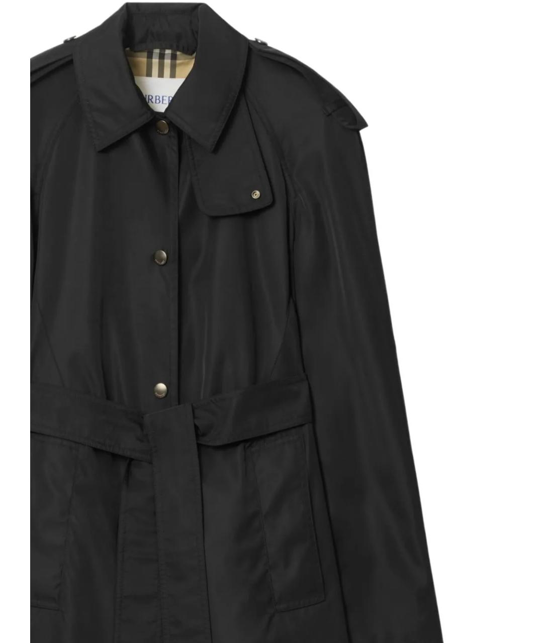 BURBERRY Черный полиамидовый тренч/плащ, фото 2