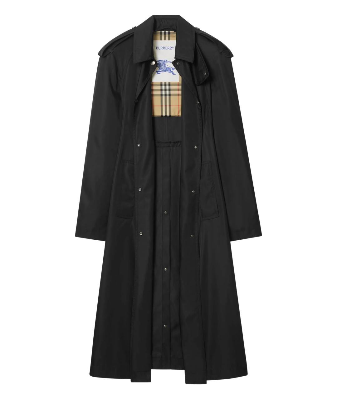 BURBERRY Черный полиамидовый тренч/плащ, фото 3