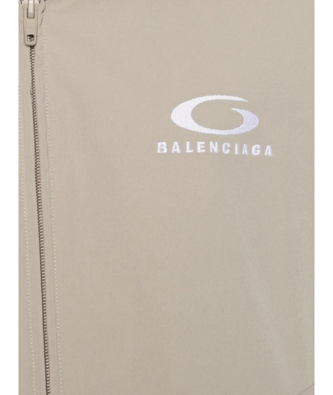 BALENCIAGA Бежевая полиэстеровая куртка, фото 2