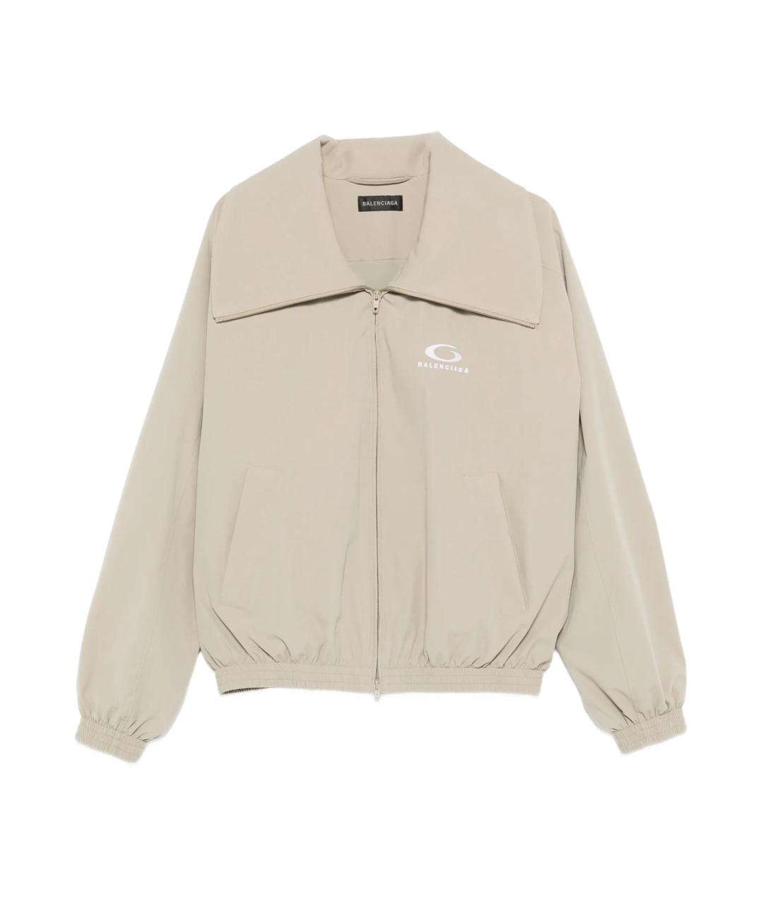 BALENCIAGA Бежевая полиэстеровая куртка, фото 1