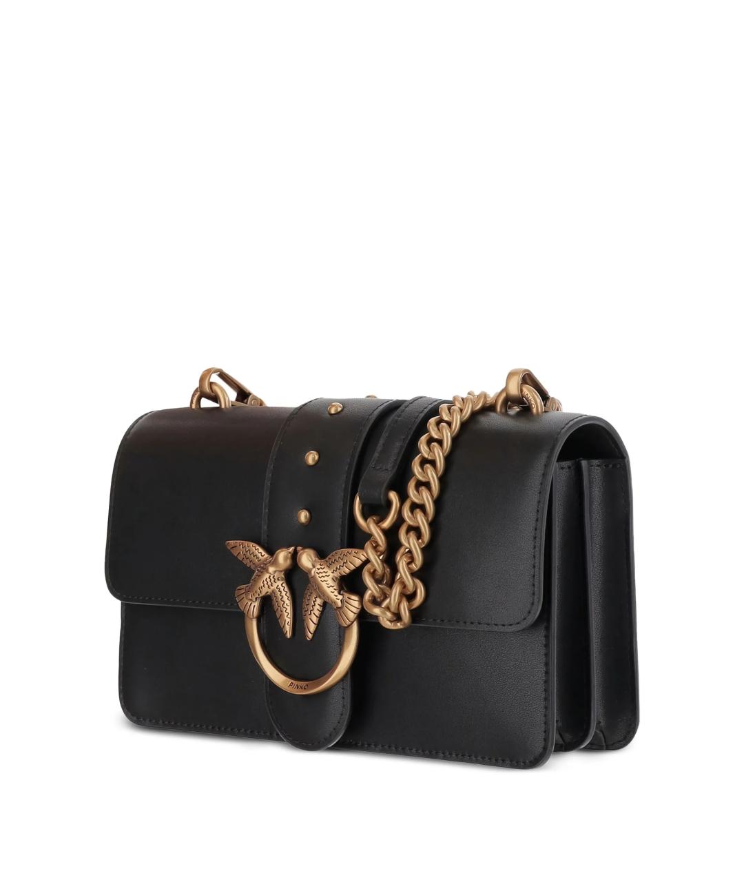 PINKO Черная кожаная сумка через плечо, фото 2