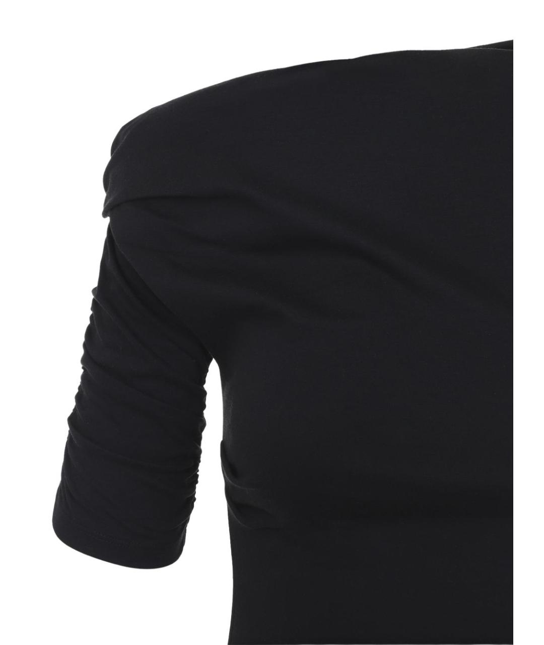 JACQUEMUS Черное хлопковое коктейльное платье, фото 2