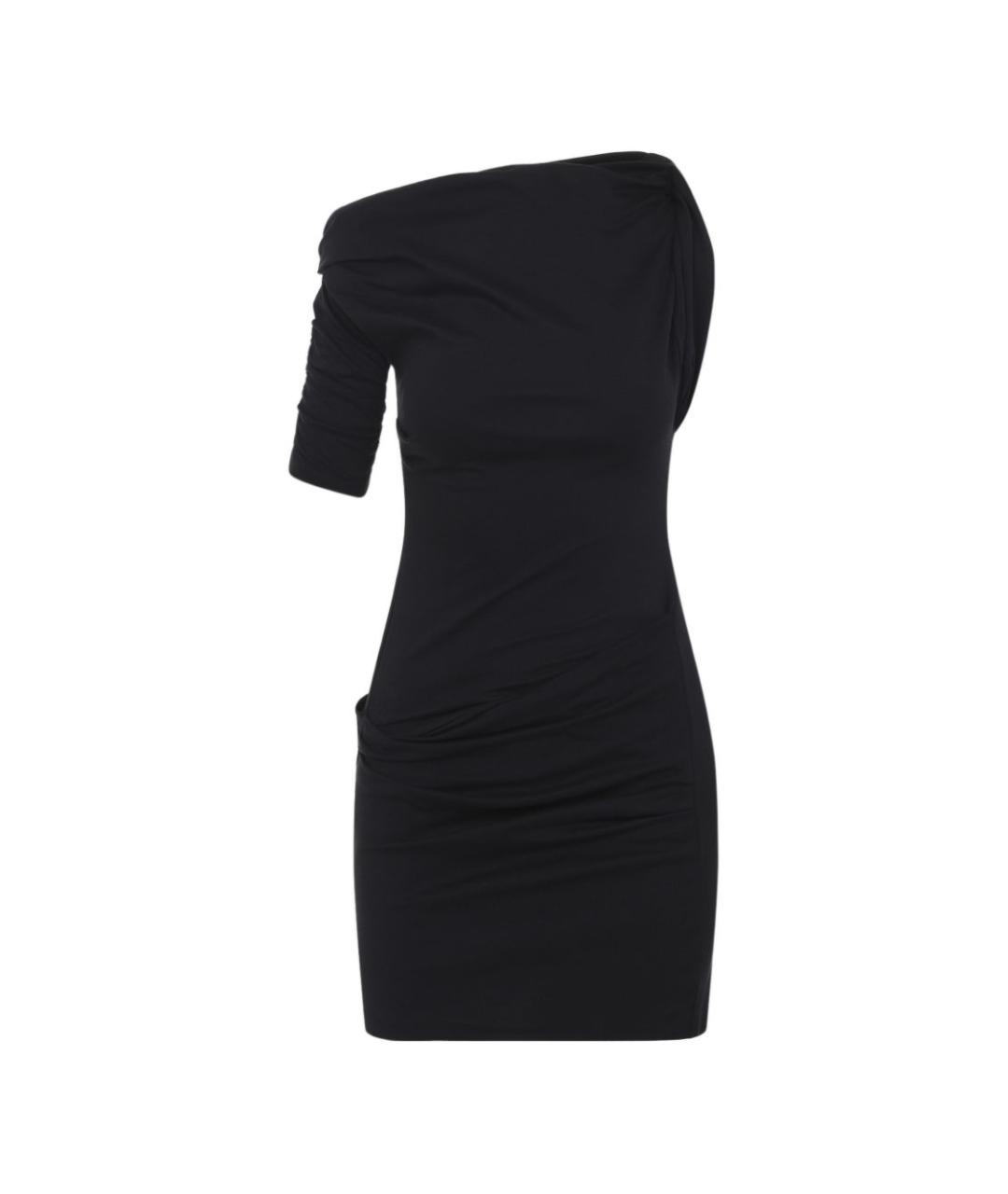 JACQUEMUS Черное хлопковое коктейльное платье, фото 1