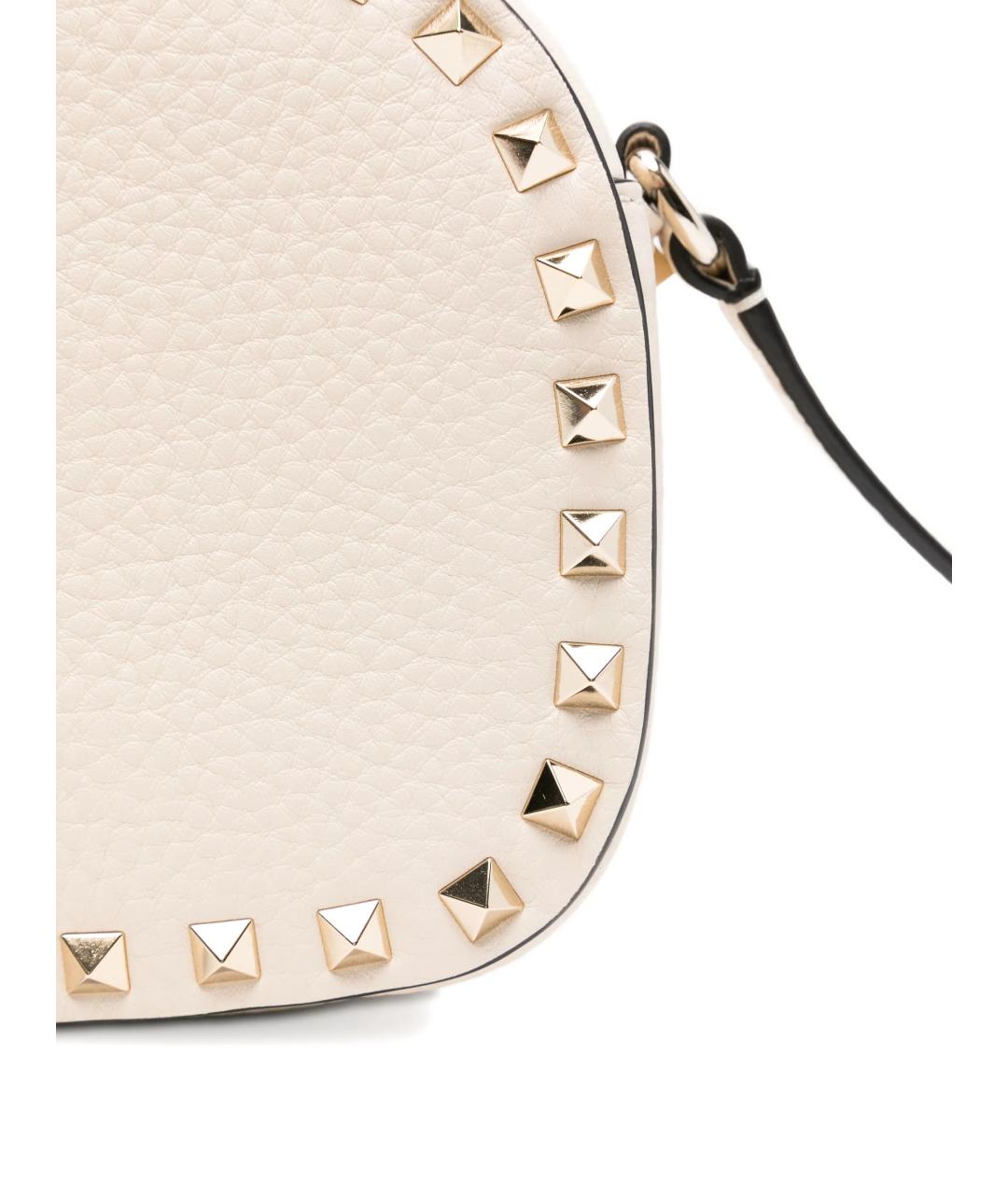 VALENTINO Белая кожаная сумка через плечо, фото 4