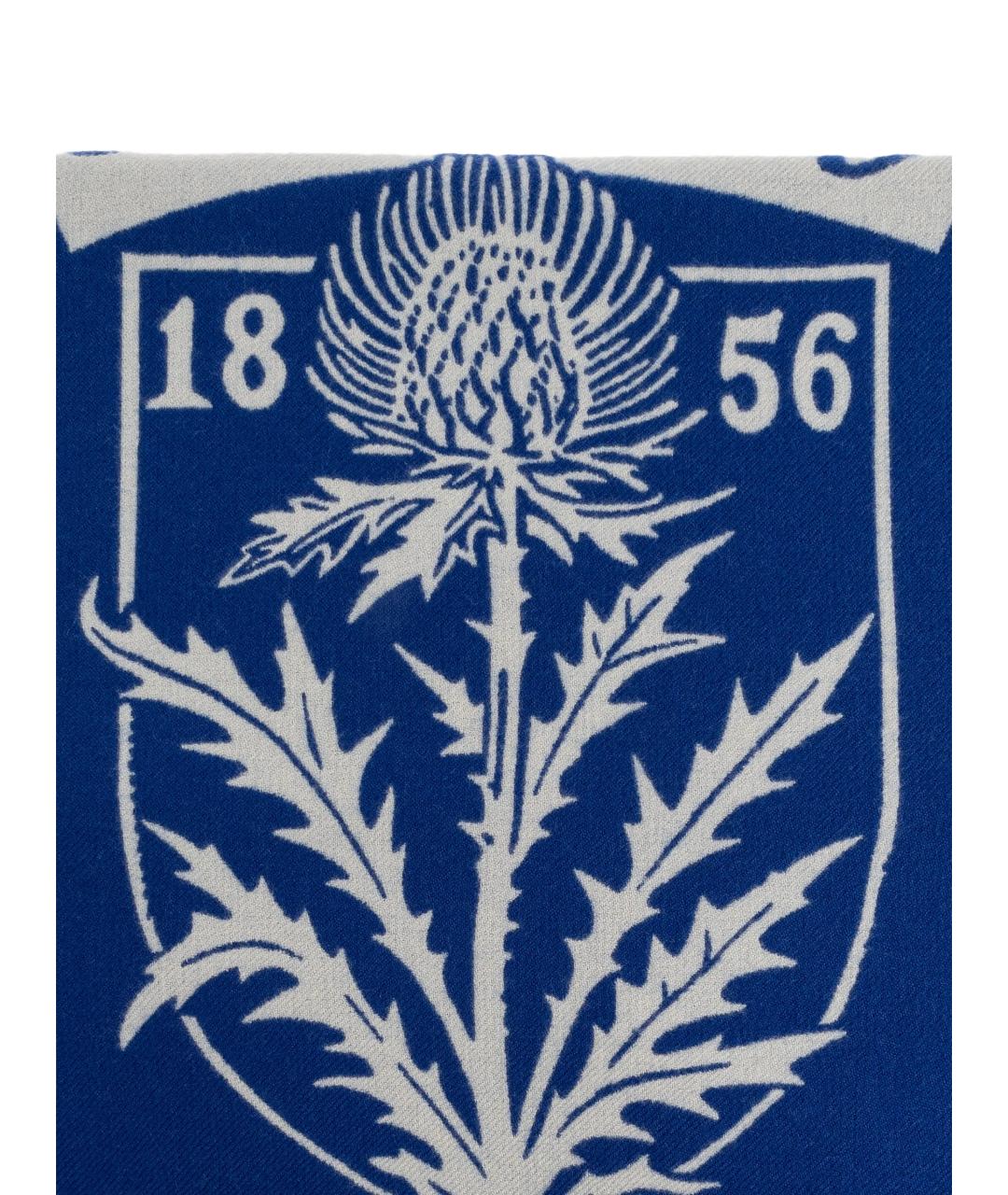 BURBERRY Синий шерстяной шарф, фото 3