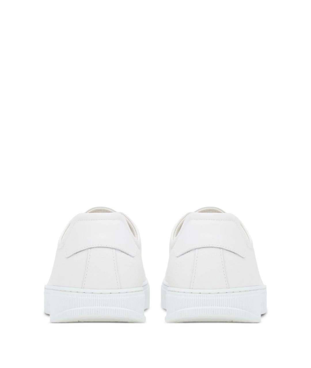 FERRAGAMO Белые кожаные низкие кроссовки / кеды, фото 4