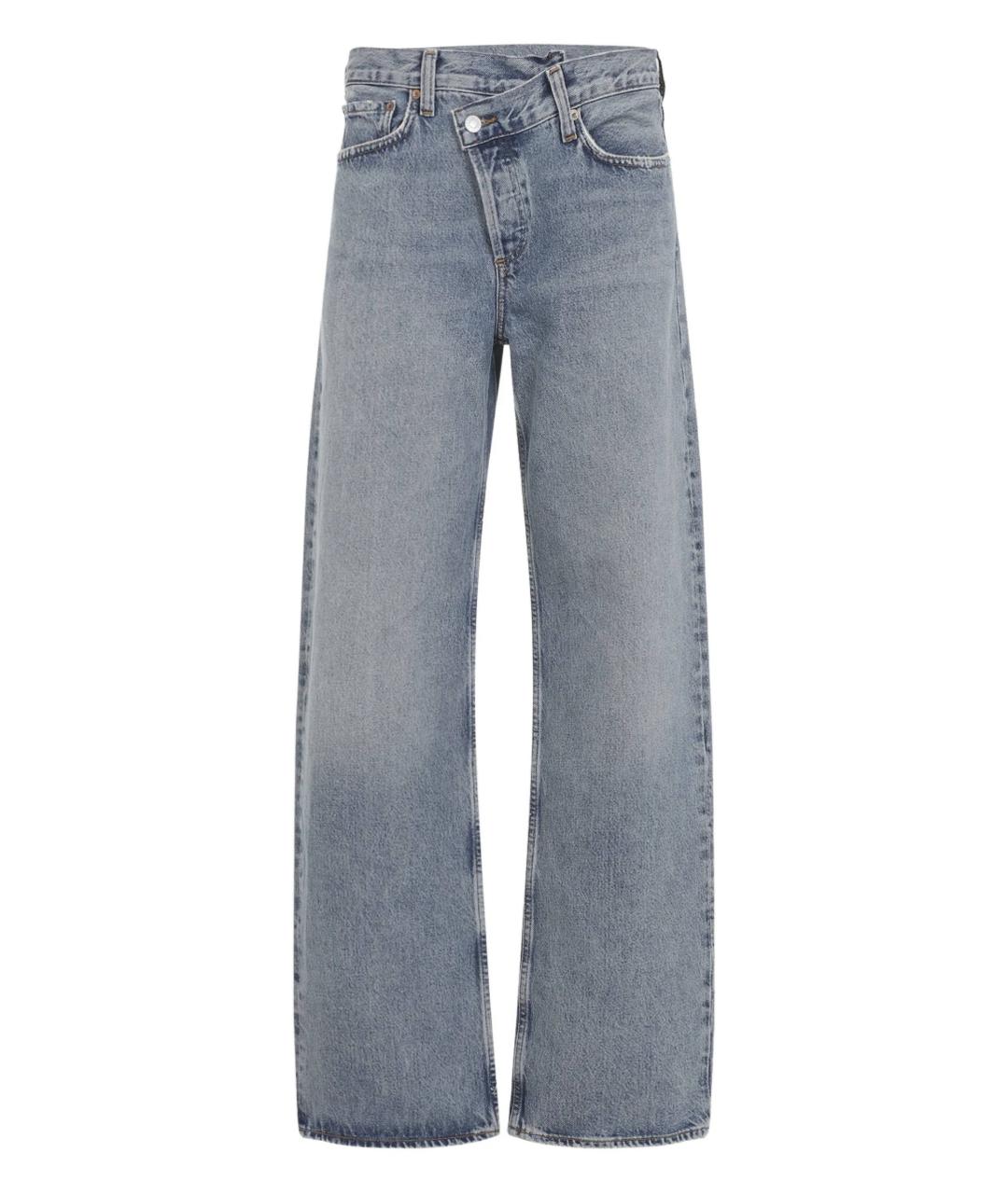 AGOLDE Голубые хлопковые прямые джинсы, фото 1