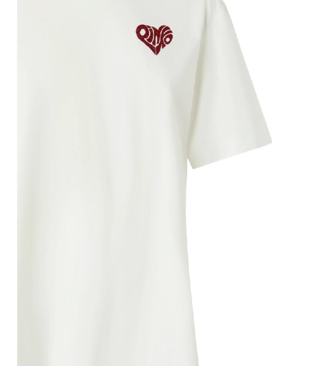 PINKO Белая хлопковая футболка, фото 2