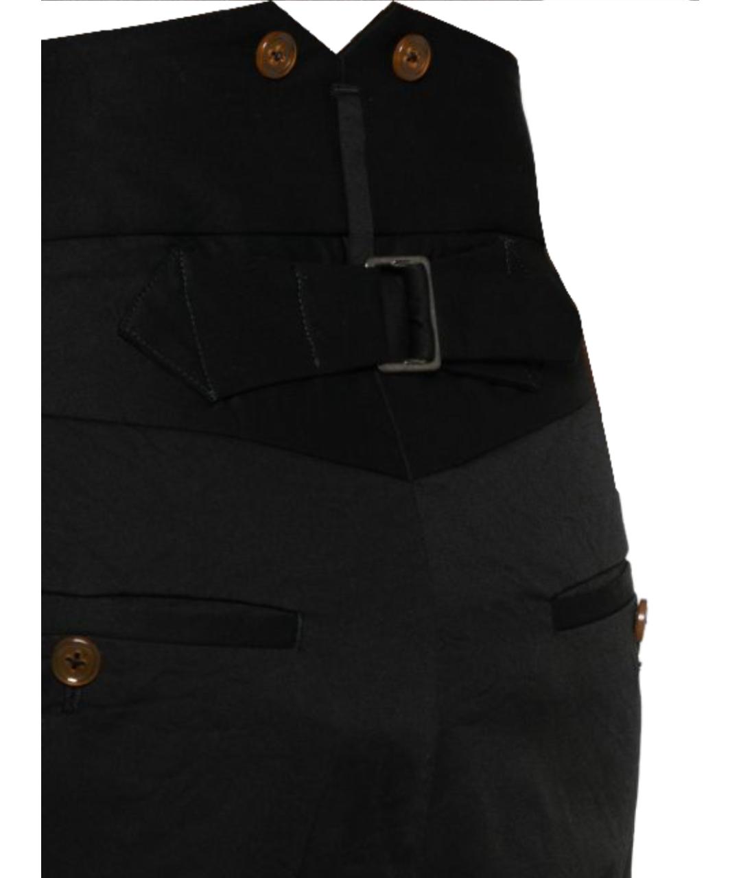 VIVIENNE WESTWOOD Черные хлопковые повседневные брюки, фото 3