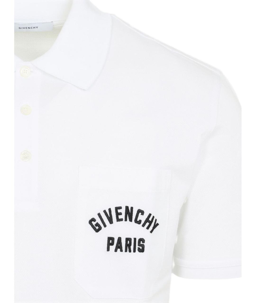 GIVENCHY Белое хлопковое поло с коротким рукавом, фото 2