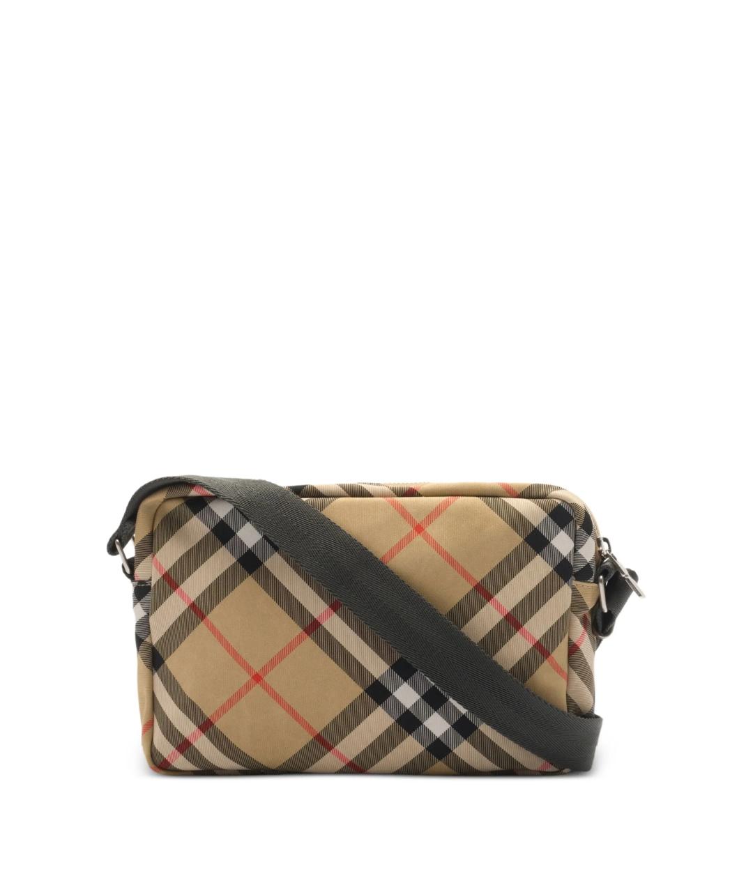 BURBERRY Бежевая тканевая сумка на плечо, фото 3