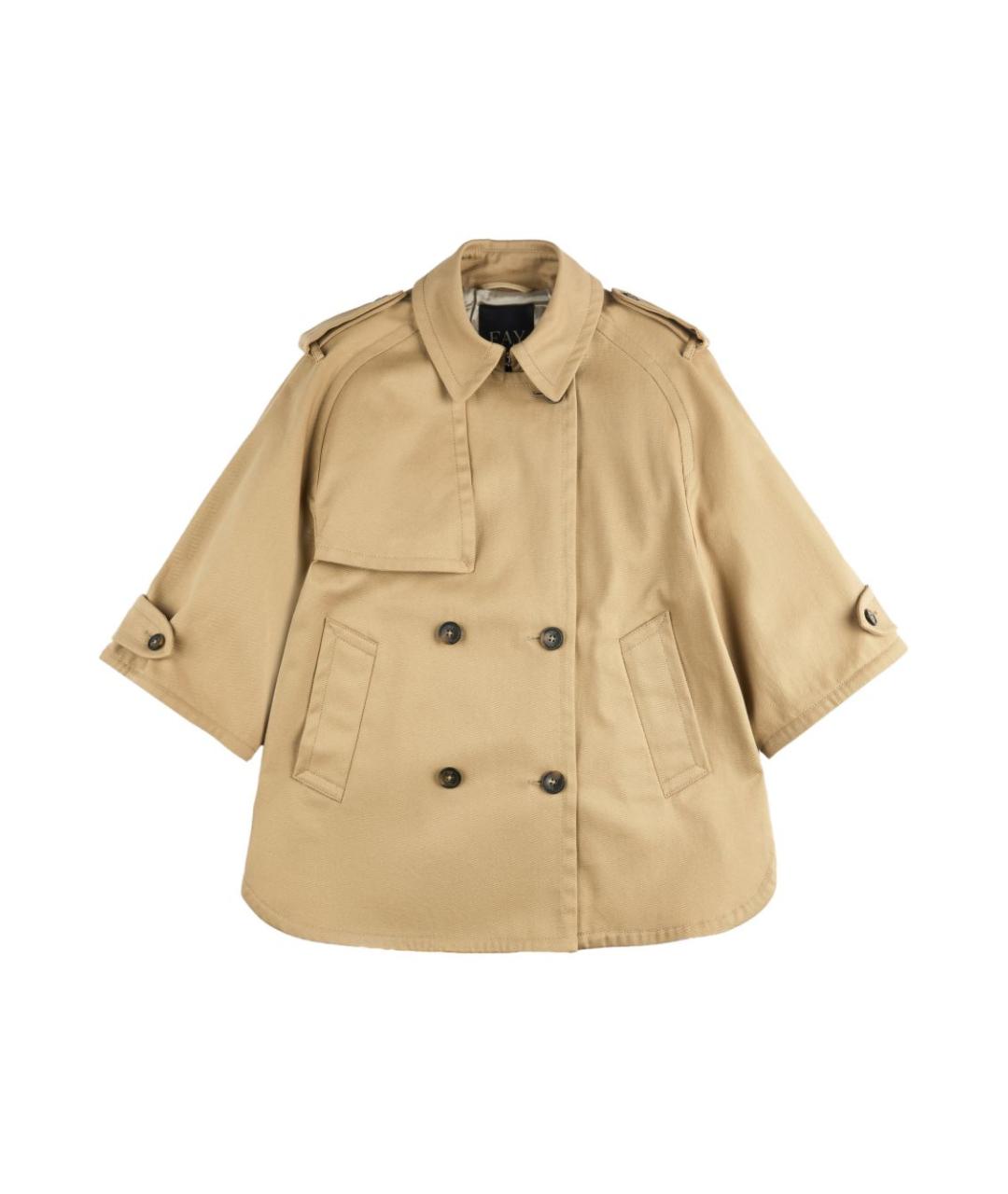 FAY Бежевый хлопковый тренч/плащ, фото 1