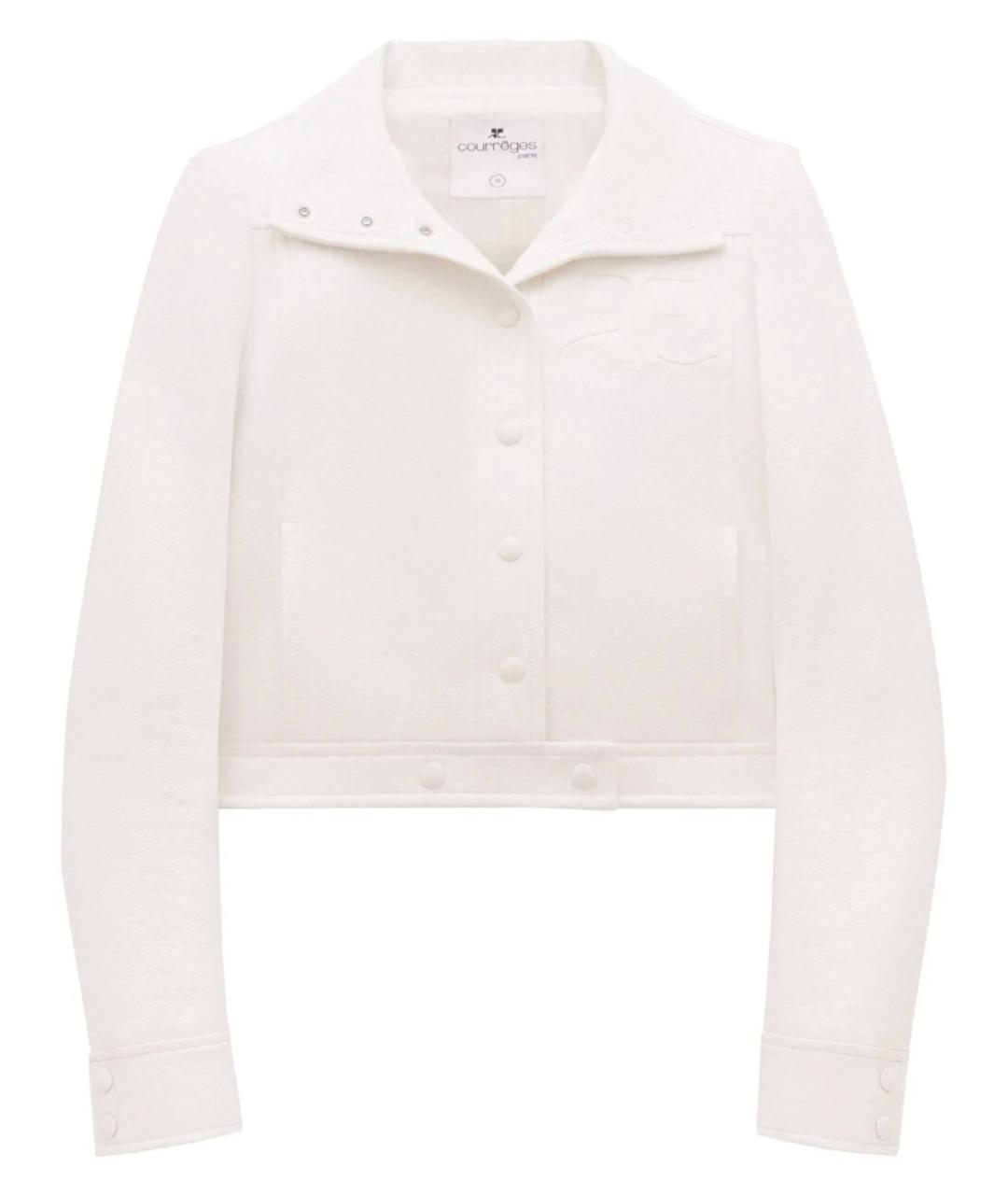 COURREGES Белая хлопковая куртка, фото 1
