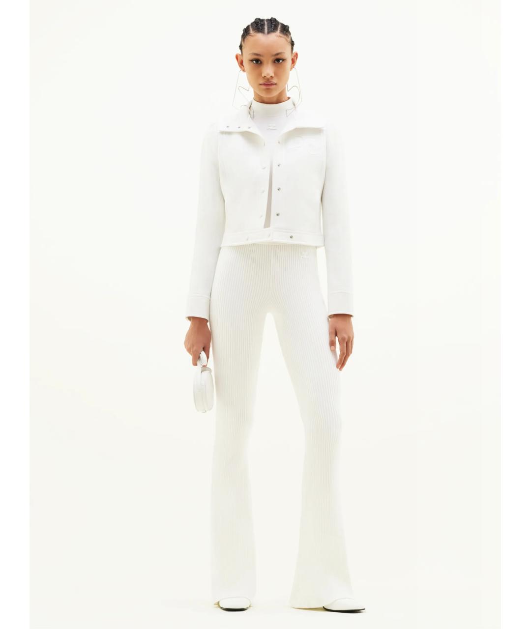 COURREGES Белая хлопковая куртка, фото 3