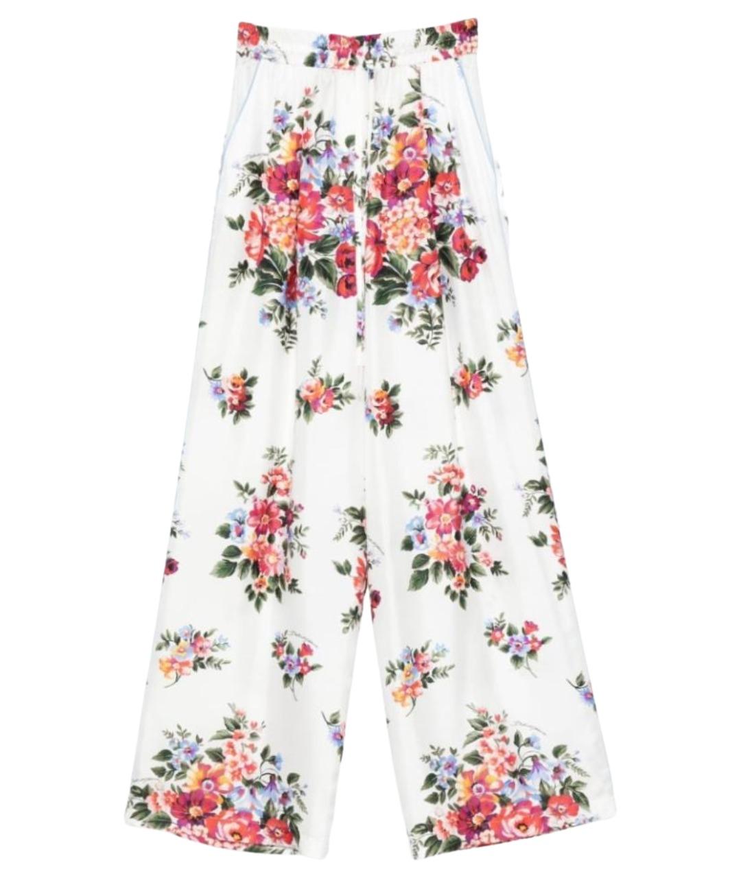 DOLCE&GABBANA Мульти хлопковые прямые брюки, фото 1