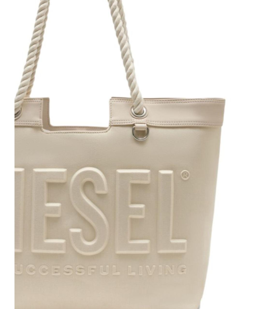 DIESEL Бежевая тканевая сумка тоут, фото 2