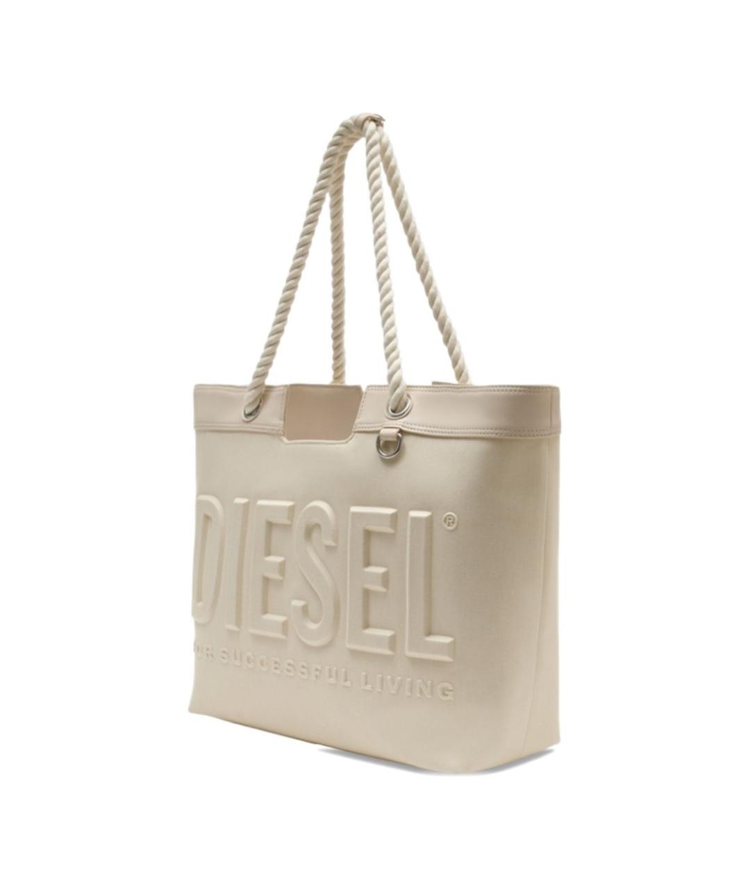 DIESEL Бежевая тканевая сумка тоут, фото 3